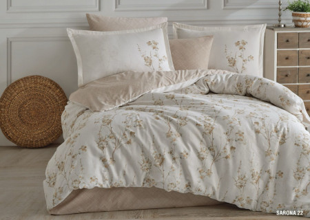 6-Piece Double Super King Size Comforter Set – 100% Super Premium Turkish Cotton, Double-Face Design